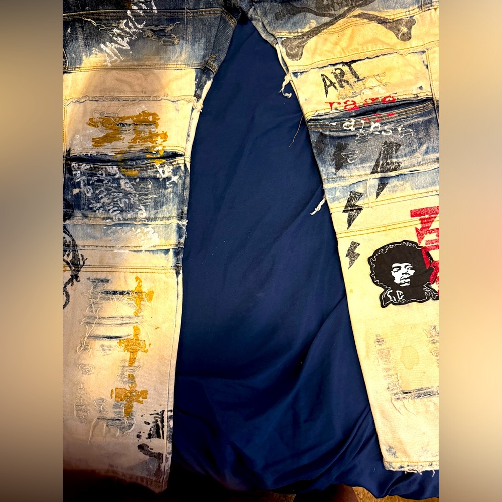 Blue design jeans